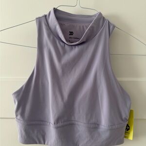 NWT Mock Neck Active Crop Tank (Light Purple | S)